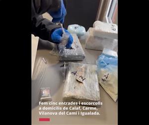 Desarticulen un grup criminal dedicat al cultiu de marihuana i a la venda de cocaïna a l'Anoia. ACN
