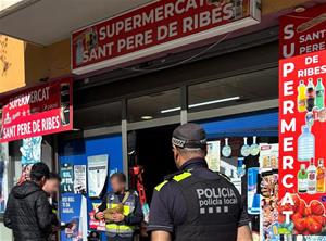 Detingut un home per tràfic de drogues en un supermercat de Sant Pere de Ribes. Ajt Sant Pere de Ribes