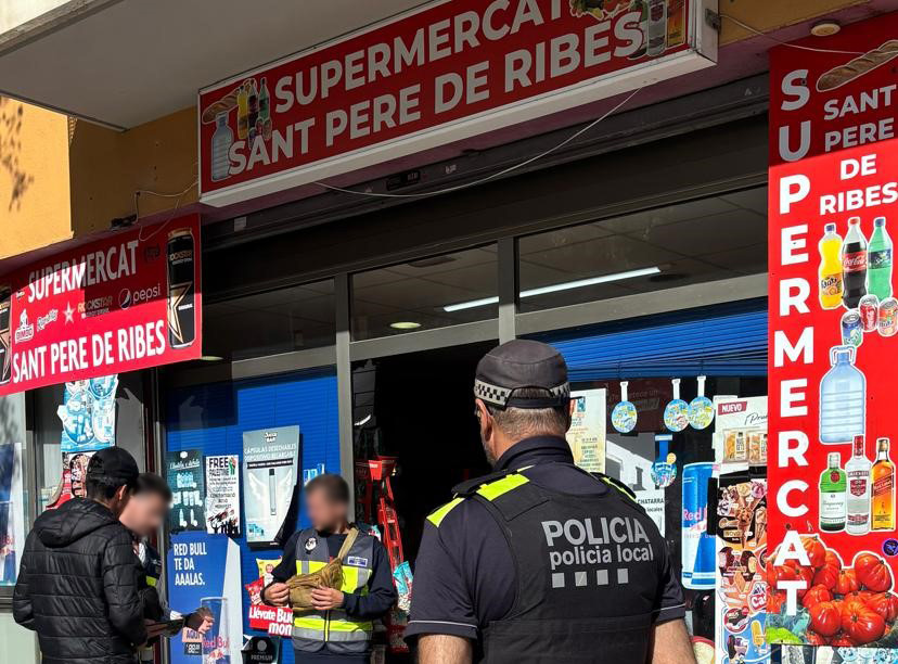 Detingut un home per tràfic de drogues en un supermercat de Sant Pere de Ribes. Ajt Sant Pere de Ribes