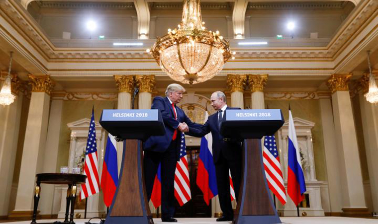 Donald Trump i Vladimir Putin. Eix