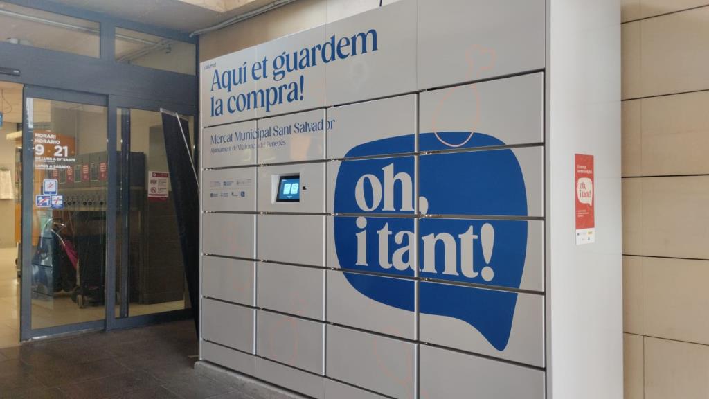 El Mercat de Sant Salvador estrena armaris intel·ligents refrigerats per recollir comandes de manera flexible. Ajuntament de Vilafranca