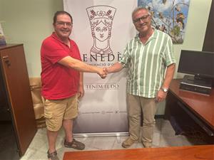 El president de la DO Penedès, Joan Huguet, i el nou president del Consell Català de la Producció Agrària Ecològica (CCPAE), Rafael Ramon. DO Penedès