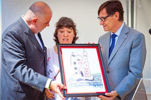 El president de la Generalitat, Salvador Illa, ha inaugurat aquest dissabte el nou Espai Tallers de la Fundació Ave Maria de Sitges. Jordi Bedmar