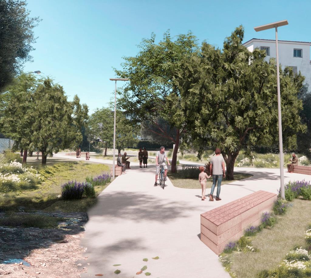 El Vendrell inicia les obres per convertir el Torrent dels Aragalls en un passeig urbà i ampliar la via verda fins al mar. Ajuntament del Vendrell