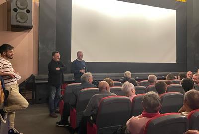 El vilanoví Francesc Escribano i Toni Soler presenten 'Parenostrum' al Círcol Catòlic. Jana Valls