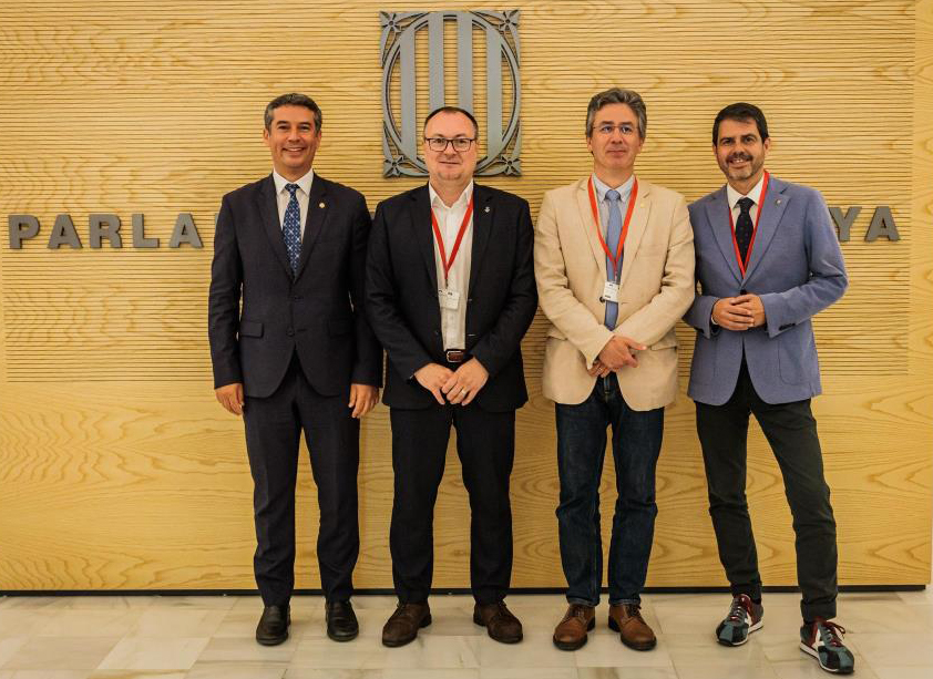 Els alcaldes del Vendrell, Vilanova, Vilafranca i Igualada . Eix