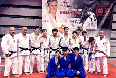 Els alumens de l'Escola de Judo Vilafranca - Vilanova a Girona. Eix