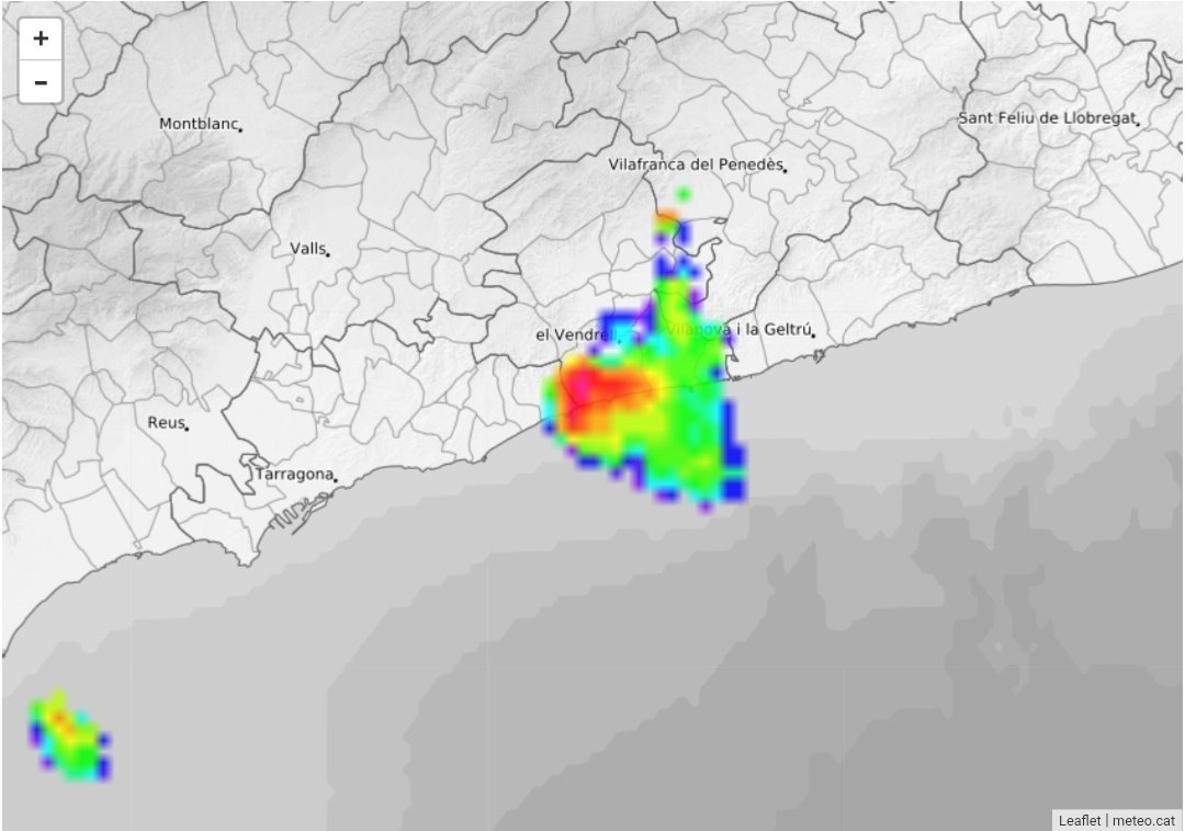 Els Bombers reben només tres avisos fins a la mitjanit per les pluges al Baix Penedès. EIX