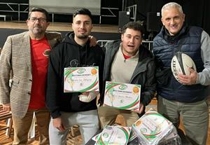 Els integrants del CE Nova Olivella a la Gala de la Nit de l’Esport d’Olivella 2025