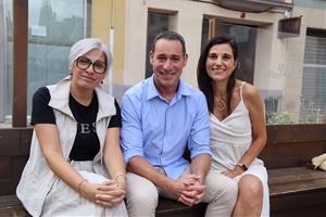 Els tres impulsors de citespremium.cat: Eva Juncà, Sergi Zaragoza i Núria Cor 