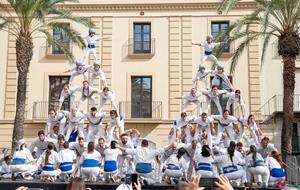 Exhibició dels Falcons de Vilanova a la Plaça de la Vila