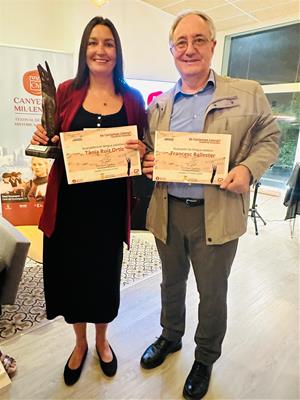 Francesc Ballester i Tània Ruiz guanyen el VI Certamen Literari Castell de Canyelles