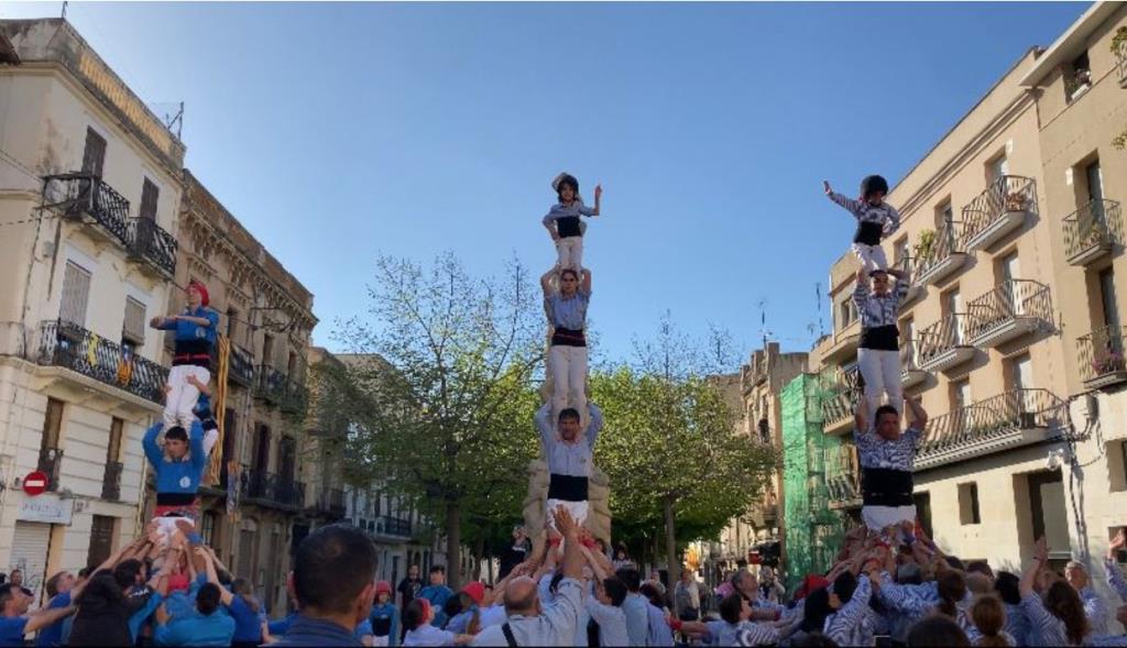 Imatge d'arxiu de la colla Jove Xiquets de Vilafranca. Jove Xiquets