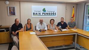 Imatge la roda de premsa d'ERC Baix Penedès. Eix