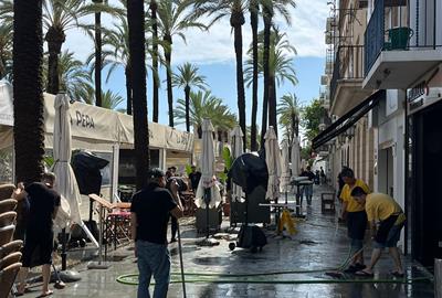 Imatges del temporal al passeig del Carme de Vilanova i la Geltrú. Unai Estevez