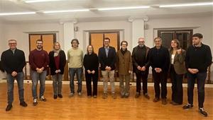 Jaume Casañas amb les entitats de la comarca que han estat beneficiàries de subvencions. Eix