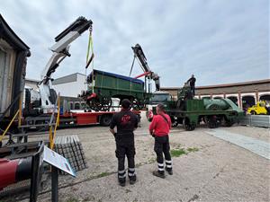 La locomotora 'Mataró' passa pel taller per a la seva restauració