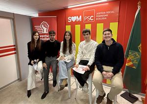 La nova executiva local de les JSC de Sant Sadurní d'Anoia. Eix