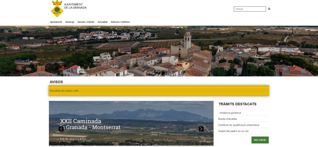 L’Ajuntament de la Granada estrena web institucional. EIX