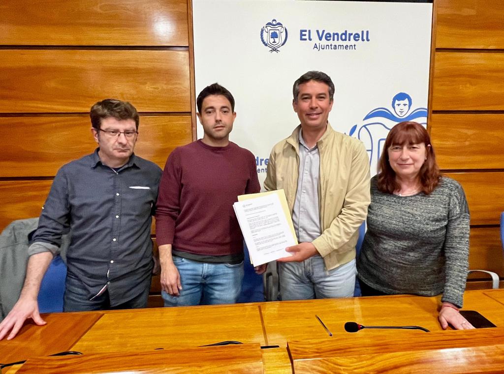 L’Ajuntament del Vendrell i els Nens del Vendrell renoven el conveni del projecte solidari “Fem Pinya”. Ajuntament del Vendrell