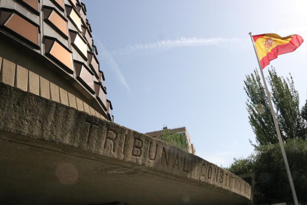 L'entrada del Tribunal Constitucional, aquest dilluns. ACN / Miquel Vera