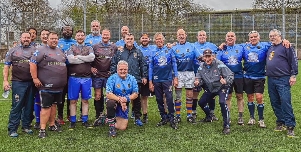 L'equip de veterans del Macclesfield RFC. Eix
