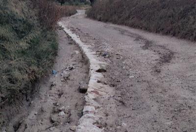Les pluges de la DANA revelen un antic camí empedrat de traçat medieval a Vilafranca del Penedès. Ajuntament de Vilafranca