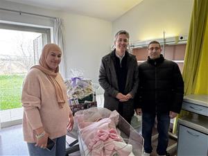 L'Hidaya, primera vilafranquina de l'any i la nadó més matinera dels darrers anys al Penedès. Ajuntament de Vilafranca