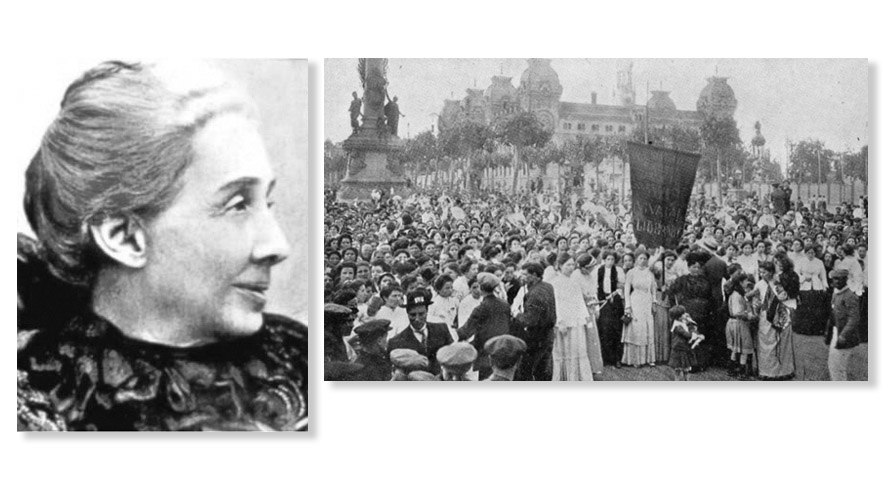 Ángeles López de Ayala i la manifestació del 10 de juliol de 1910. Eix