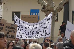 Manifestació 'Trens Dignes' Calafell, trens, rodalies, renfe