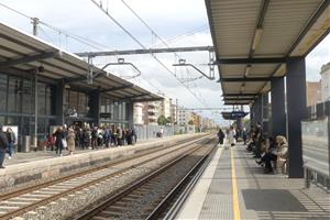 Manifestació 'Trens Dignes' Calafell, trens, rodalies, renfe