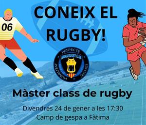 Màster class de rugbi. Eix