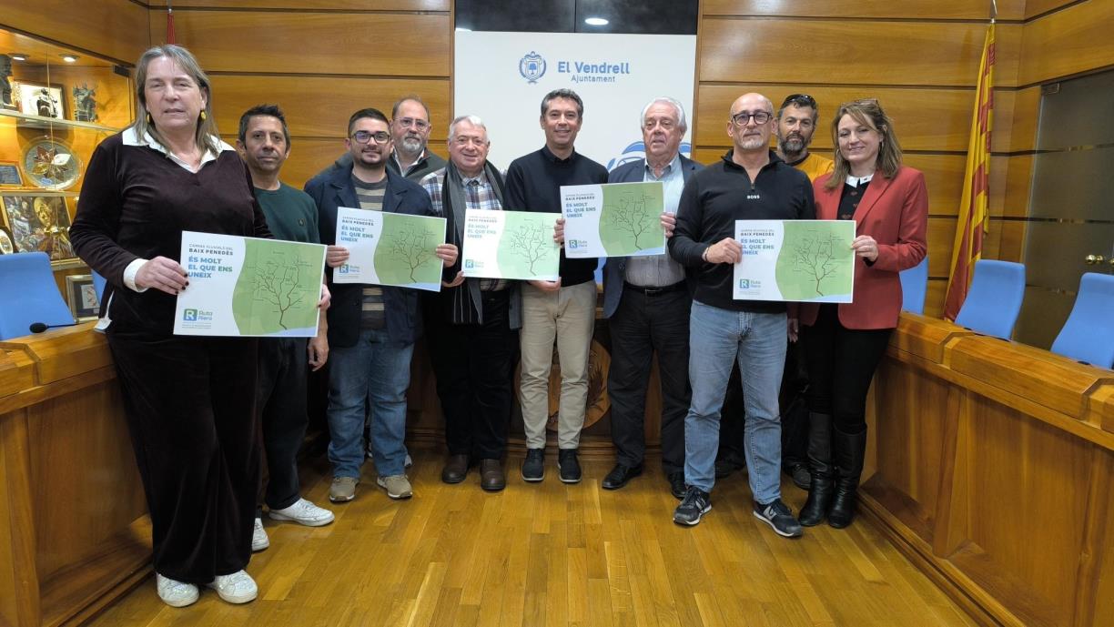 Neix Ruta Riera, el projecte comarcal que vol recuperar la Riera de la Bisbal com a espai de dinamització del Baix Penedès. Ajuntament del Vendrell