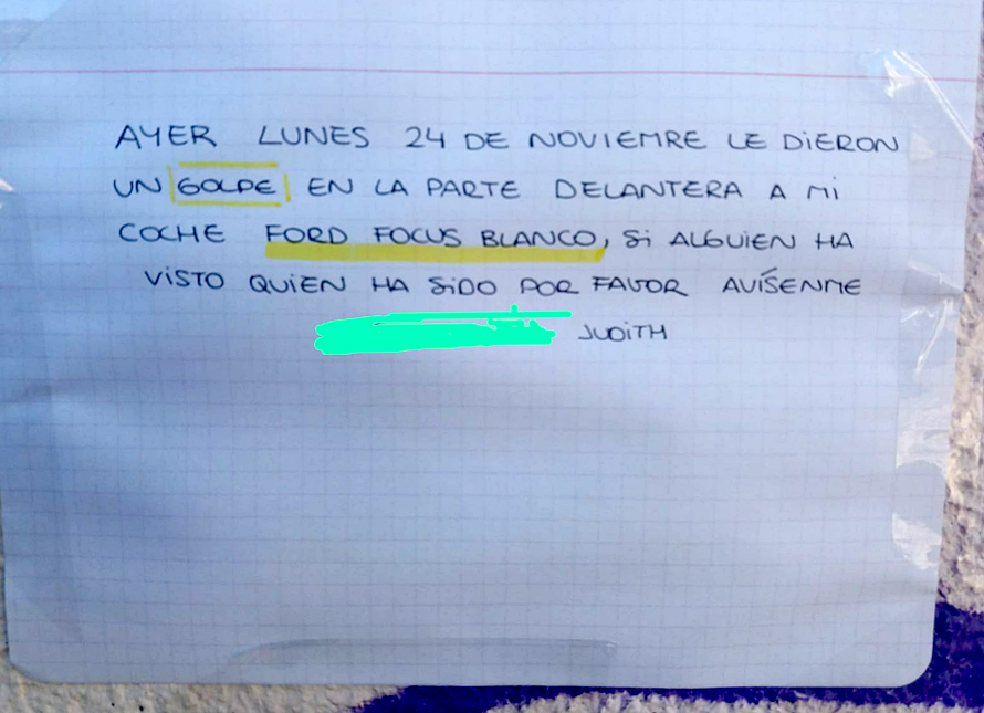 Nota accident assegurança. Ferran Savall