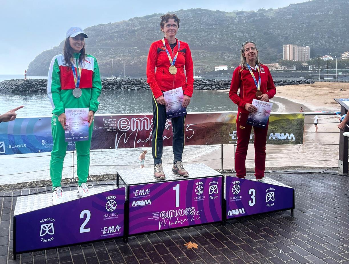 Olga Cabrera al Campionat d’Europa Màster d’Atletisme, celebrat a Madeira. Eix