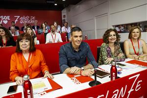 Pedro Sánchez, durant la reunió del comitè federal del PSOE. ACN / Pablo Blázquez