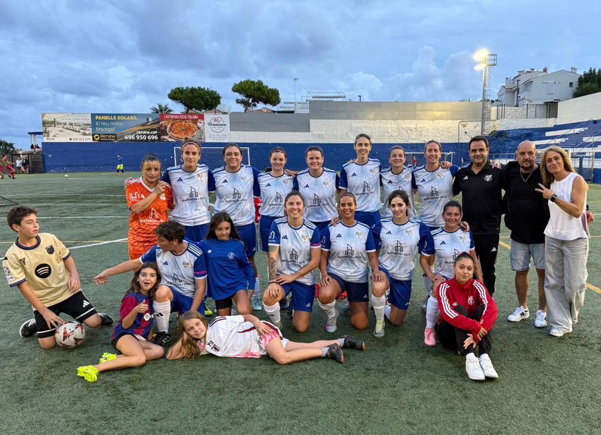 Plantilla de l'UE Sitges femení. Eix