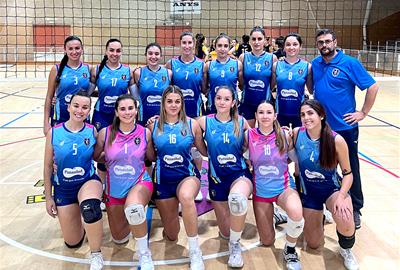 Plantilla del sènior femení del Club Voleibol Monjos. Eix