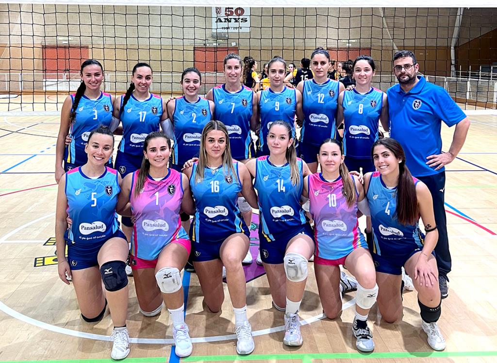 Plantilla del sènior femení del Club Voleibol Monjos. Eix