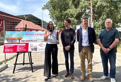 Presentació de la reforma del Pavelló d’Hoquei Municipal de Vilafranca. Eix