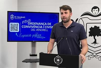 Presentació del  període de consulta prèvia de la nova Ordenança de Convivència i Civisme. Ajt. del Vendrell