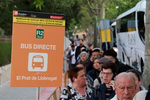 Primer dia feiner de tall ferroviari entre Vilanova i el Prat. ACN