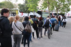 Primer dia feiner de tall ferroviari entre Vilanova i el Prat