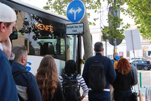 Primer dia feiner de tall ferroviari entre Vilanova i el Prat