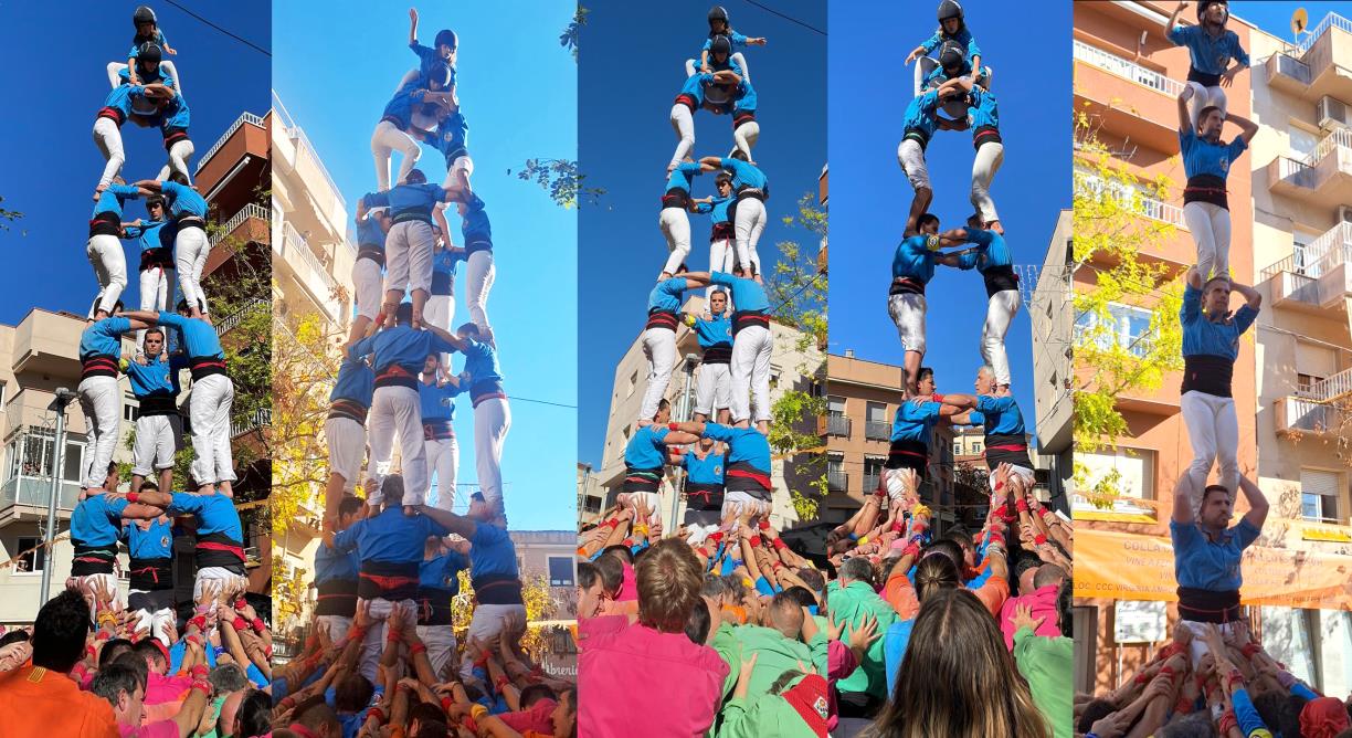 Primera clàssica de 7 dels Castellers del Foix de Cubelles. Eix