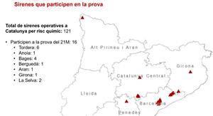 Prova de sirenes de risc químic aquest dimecres: Igualada i l’Anoia, entre les zones afectades. Generalitat de Catalunya