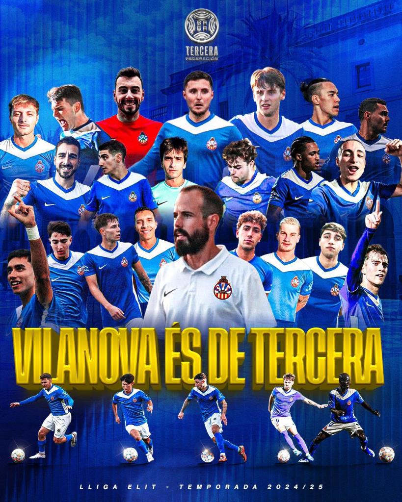 Recepció institucional al CF Vilanova per celebrar l’ascens a Tercera RFEF. EIX