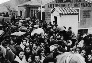 Refugiats i refugiades republicans a Le Perthus. Eix