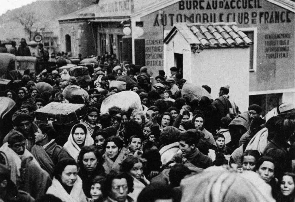 Refugiats i refugiades republicans a Le Perthus. Eix