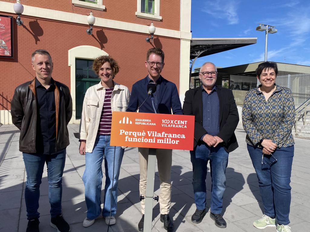 Roda de premsa d'ERC Vilafranca. Eix